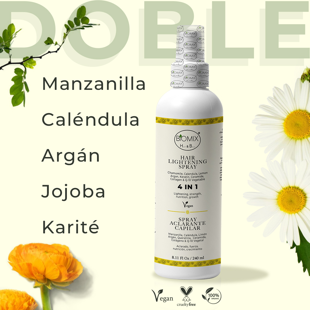 Spray Aclarante Vegano para Cabello con Manzanilla