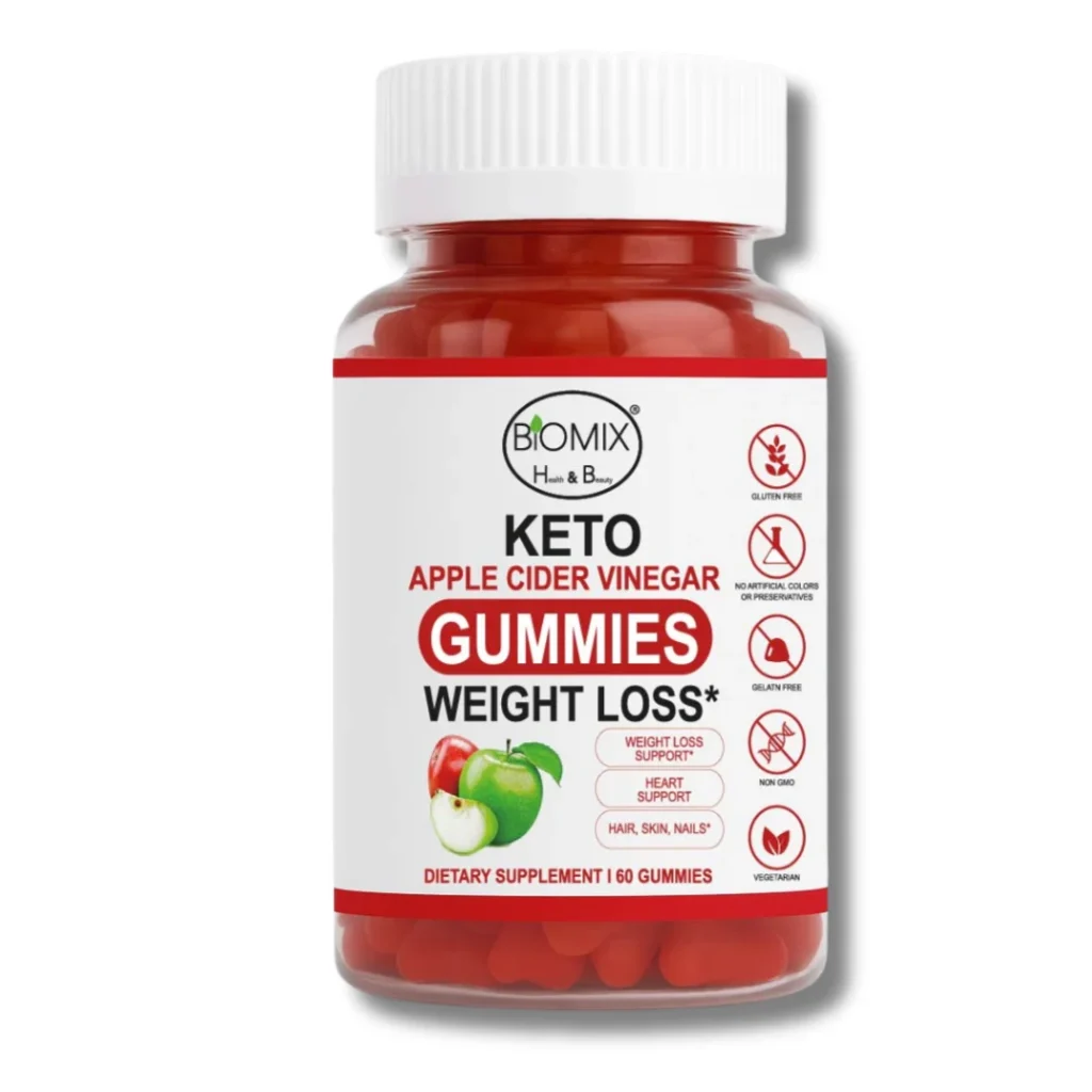Gomitas Keto Adelgazantes Detox de Vinagre de Sidra de Manzana con la Madre Sin gluten, Veganas