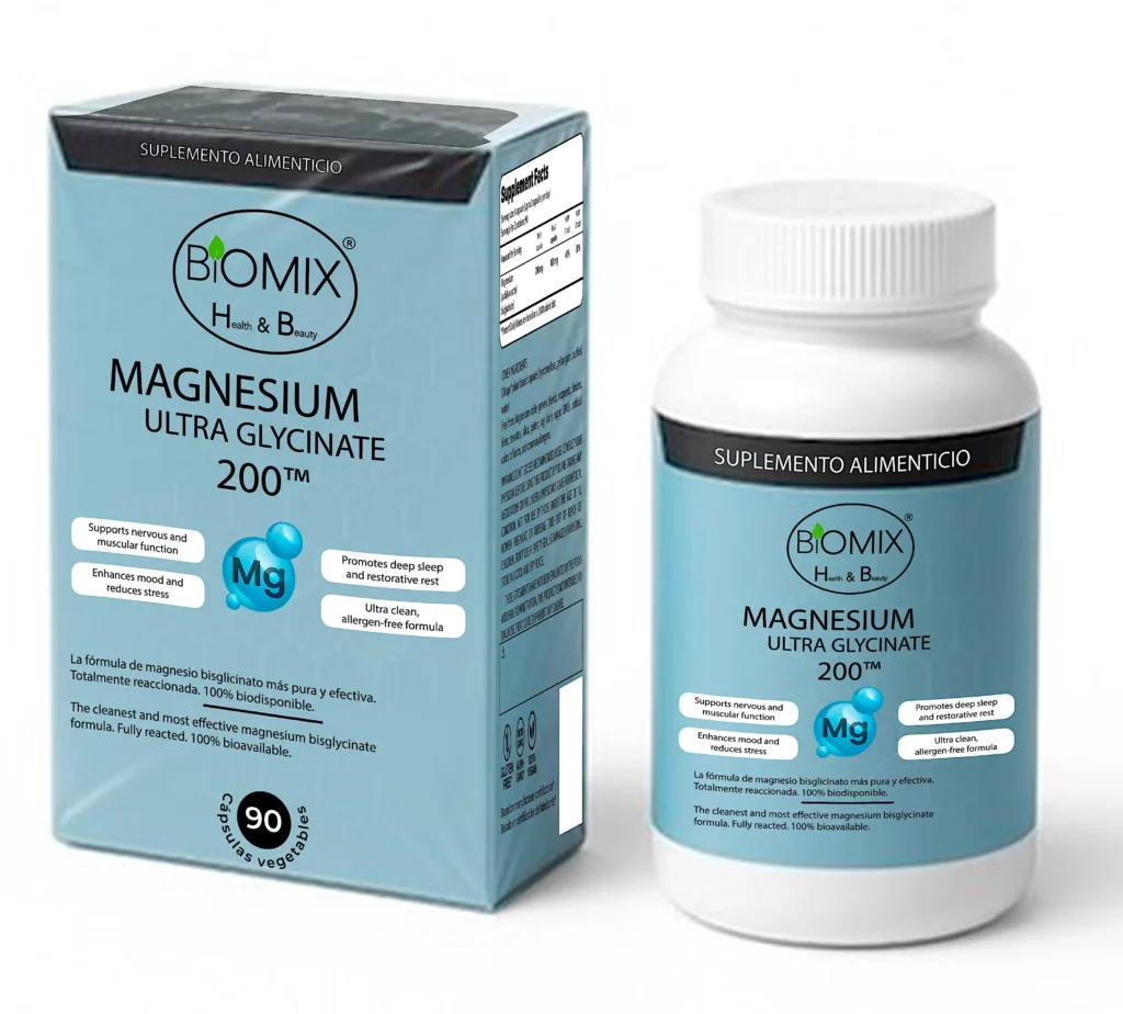 Ultra Glicinato de Magnesio Premium 200™ Biomix Health & Beauty